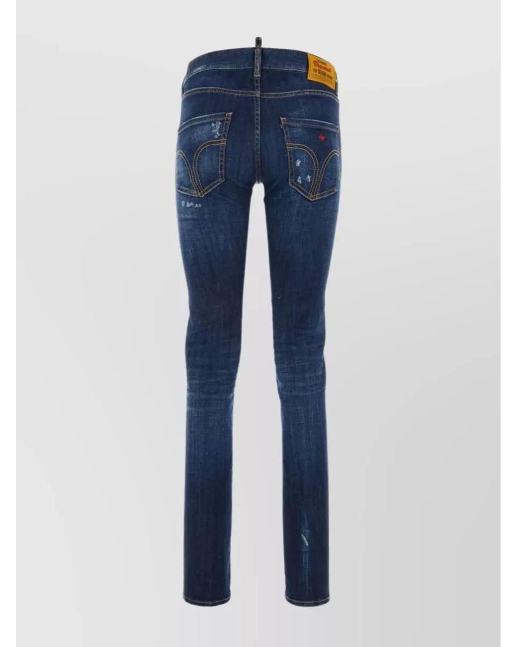 DSquared² Blue Slim-Fit Straight-Leg Jeans