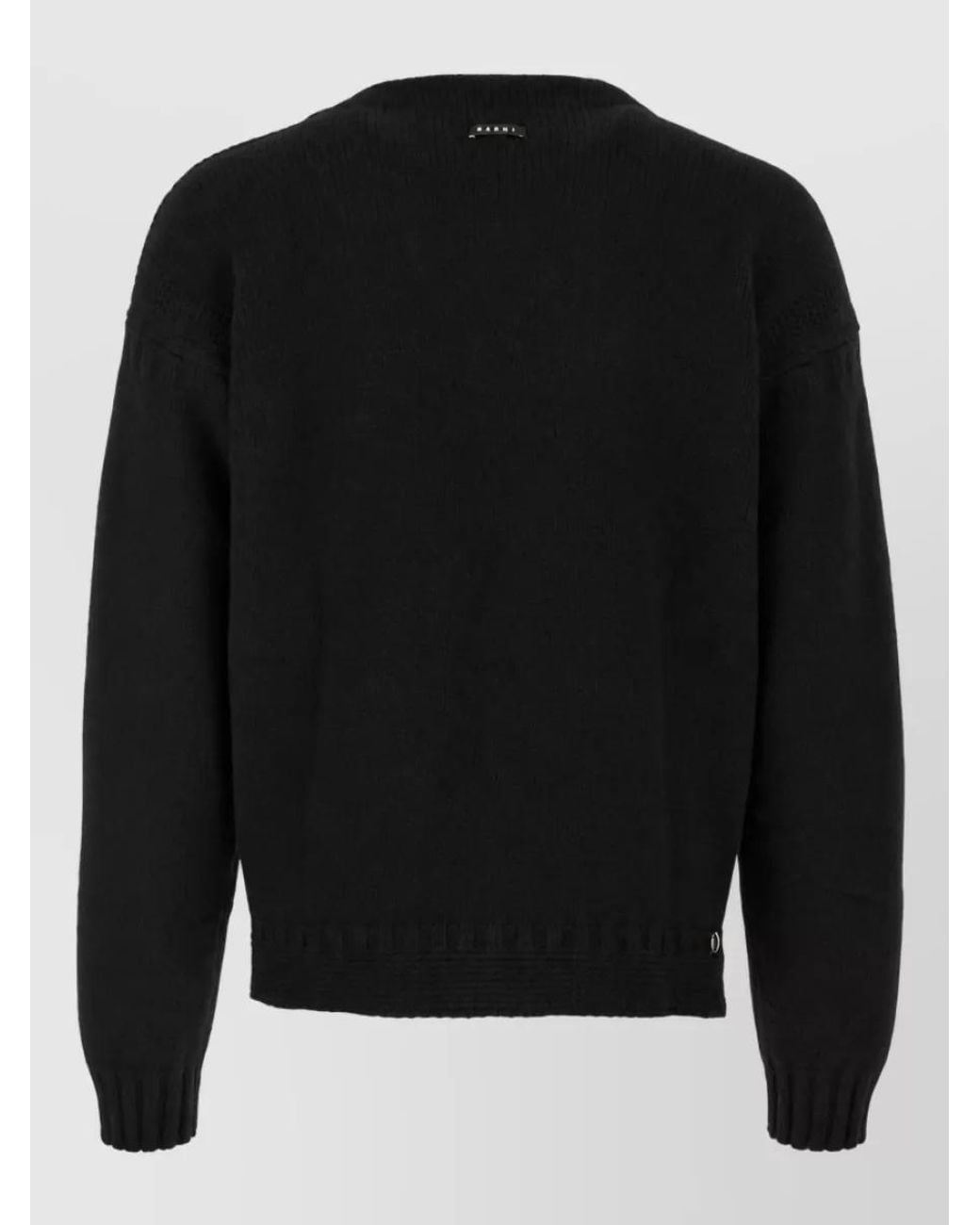 Marni Black Cashmere Wool Jumper for men