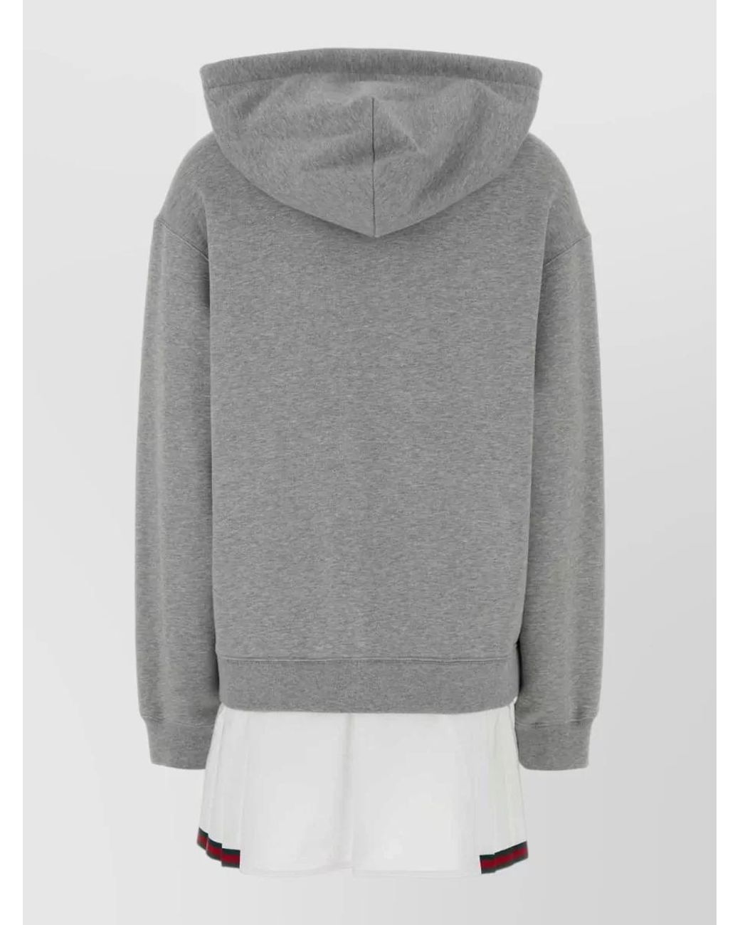 Gucci Gray Cotton Sweatshirt Mini Dress