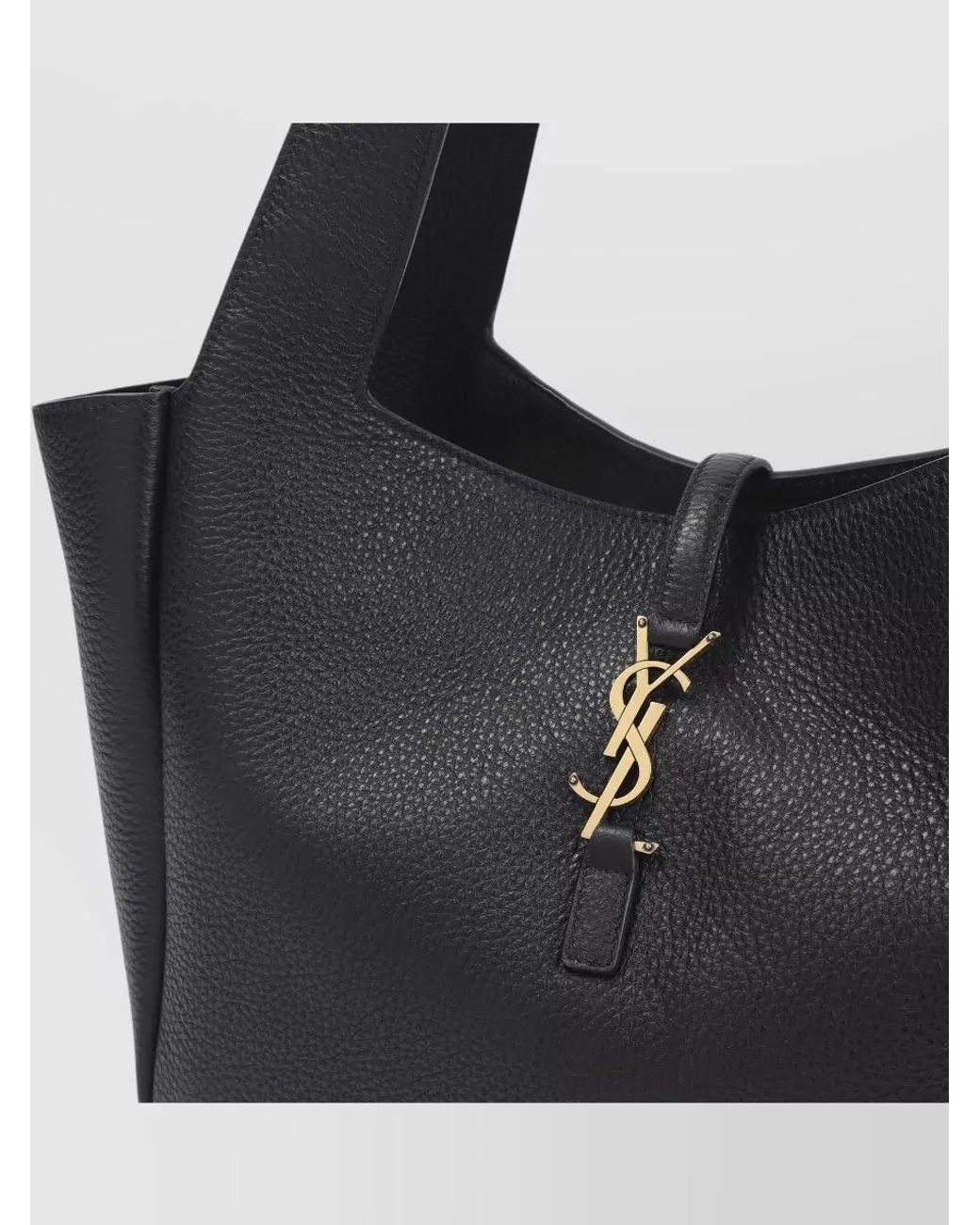 Saint Laurent Black Le 5 À 7 Bea Small Leather Tote Bag