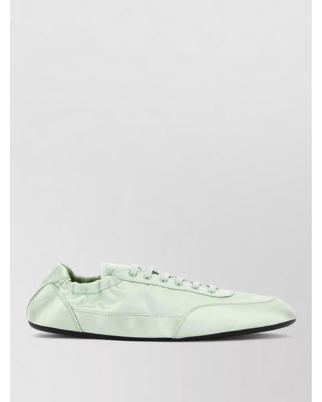 Prada Metallic Satin Low-Top Sneakers