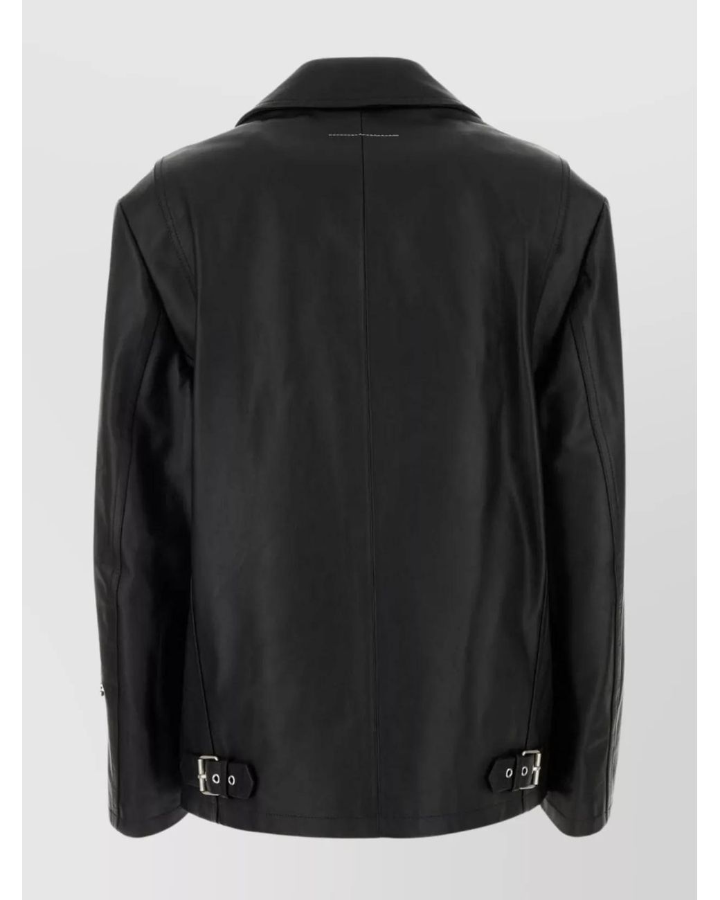 MM6 by Maison Margiela Black Leather Jacket
