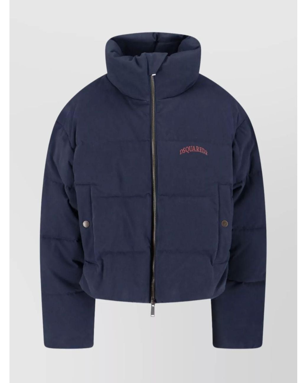 DSquared² Blue Modern Padded Jacket High Collar for men