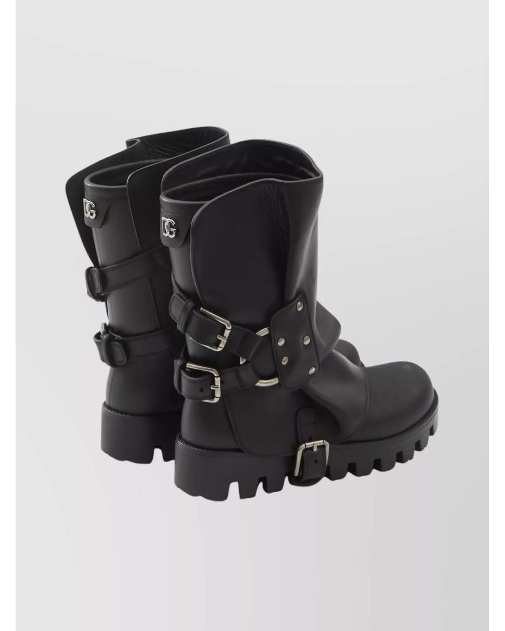Dolce & Gabbana Black Leather Ankle Boots