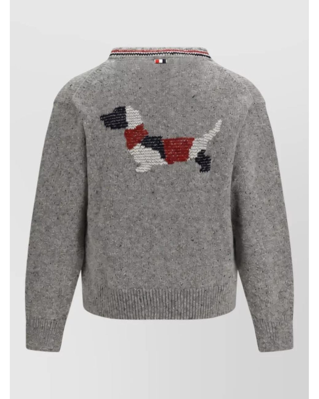 Thom Browne Gray Wool Cardigan for men