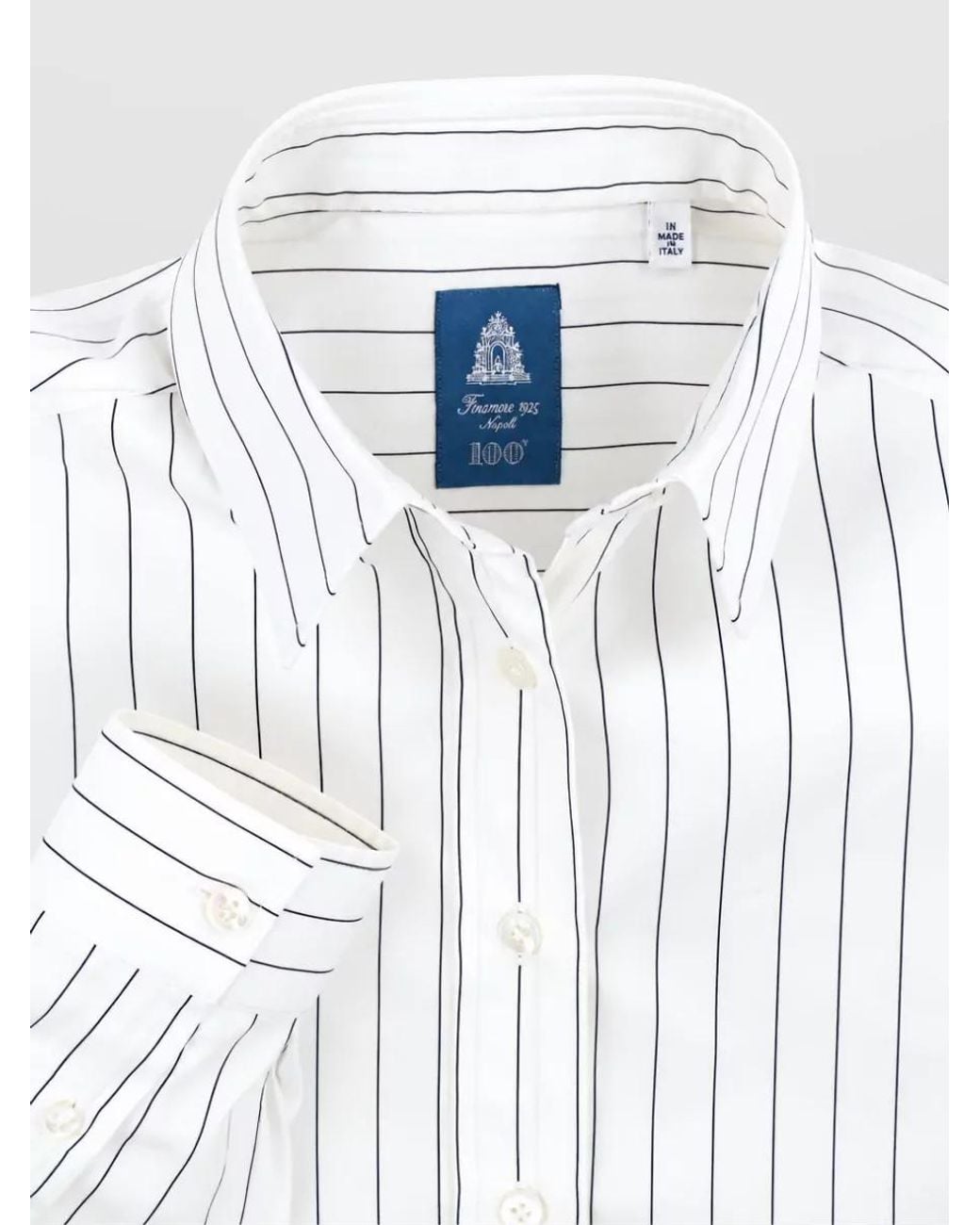 Finamore 1925 White Cotton Shirt