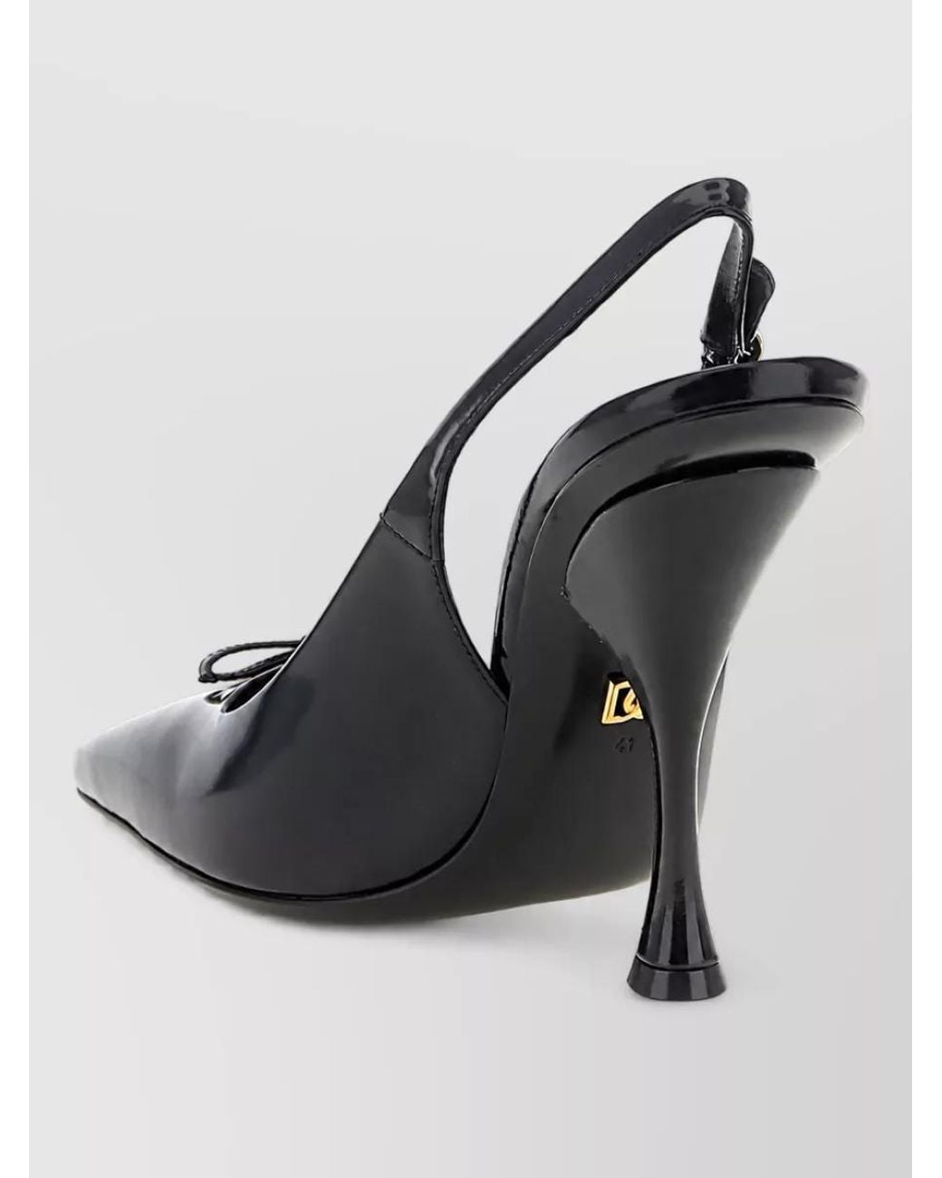 Dolce & Gabbana White Leather Slingback Mules