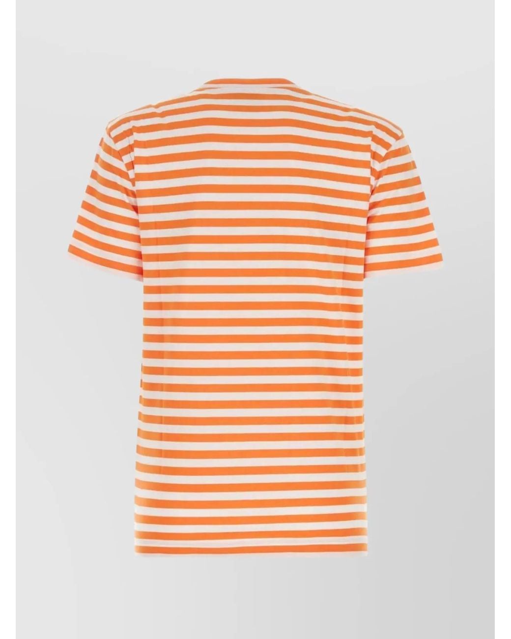 Patou Orange Embroidered Cotton T-Shirt