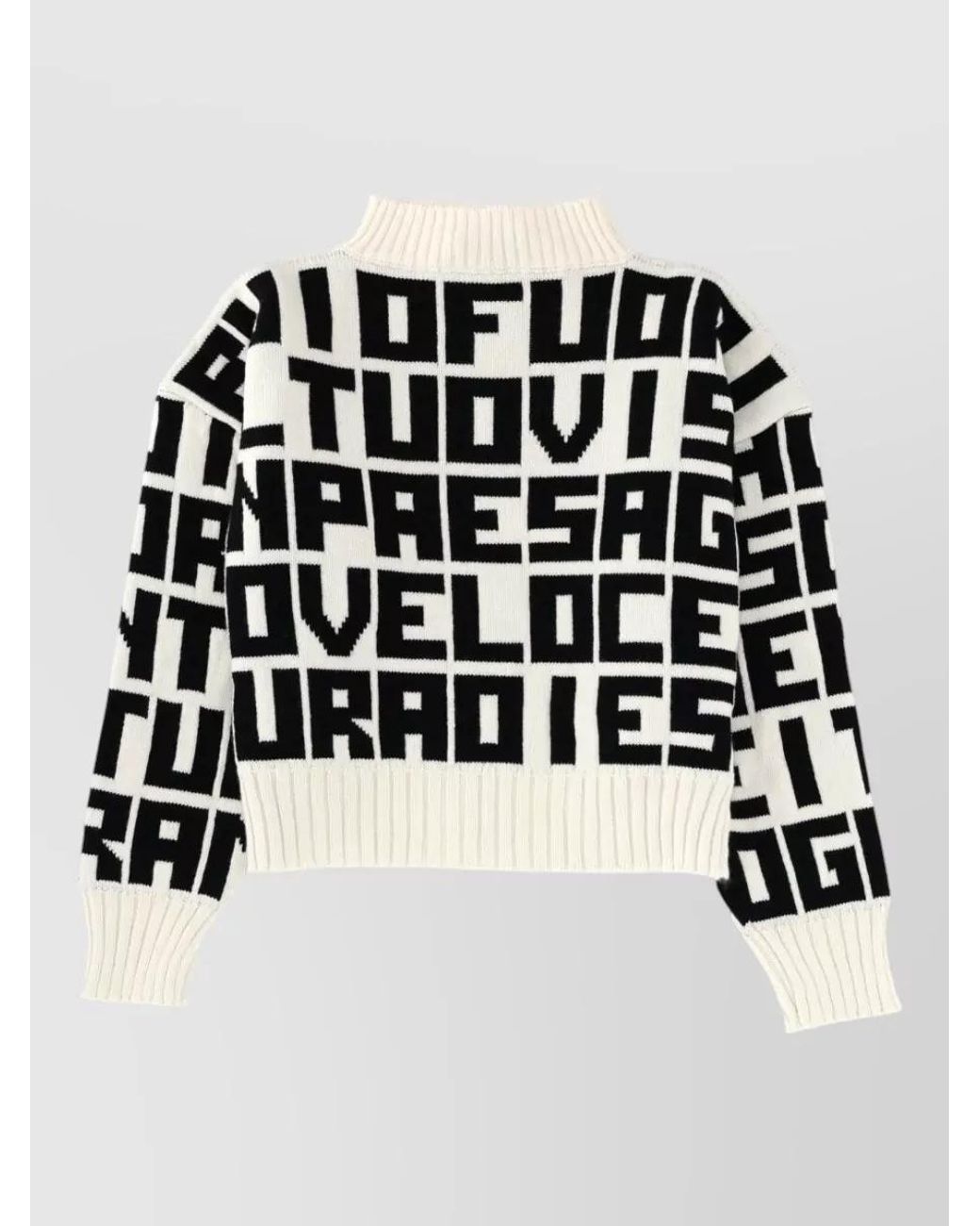 MSGM Black Oversized Wool Jumper