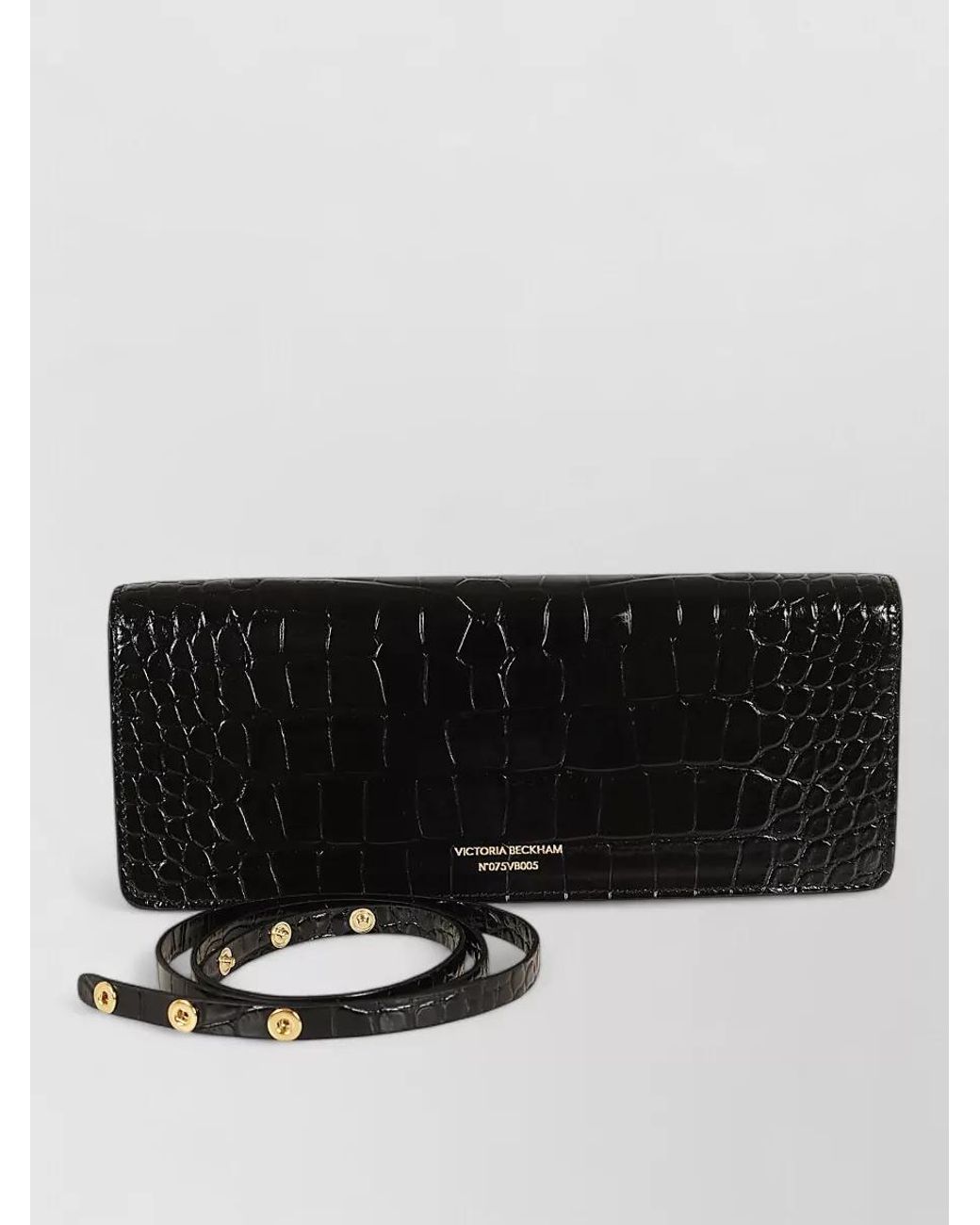 Victoria Beckham Black Dorian Leather Clutch Bag