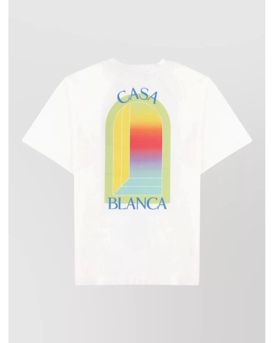 Casablanca White Organic Cotton Printed T-Shirt for men