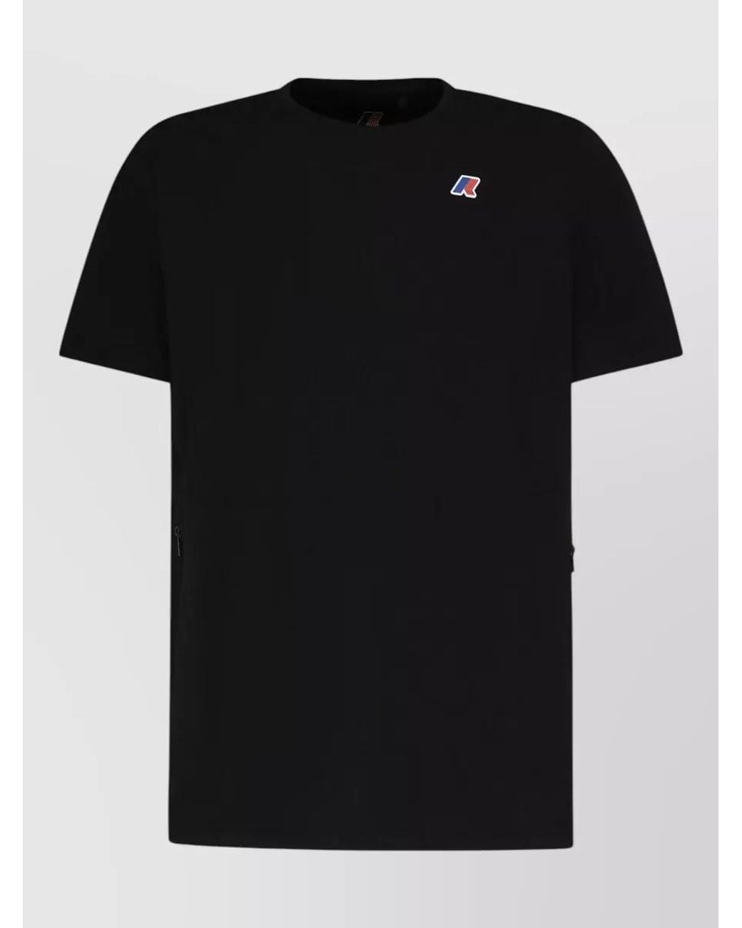 K-Way Black Cotton T-Shirt for men