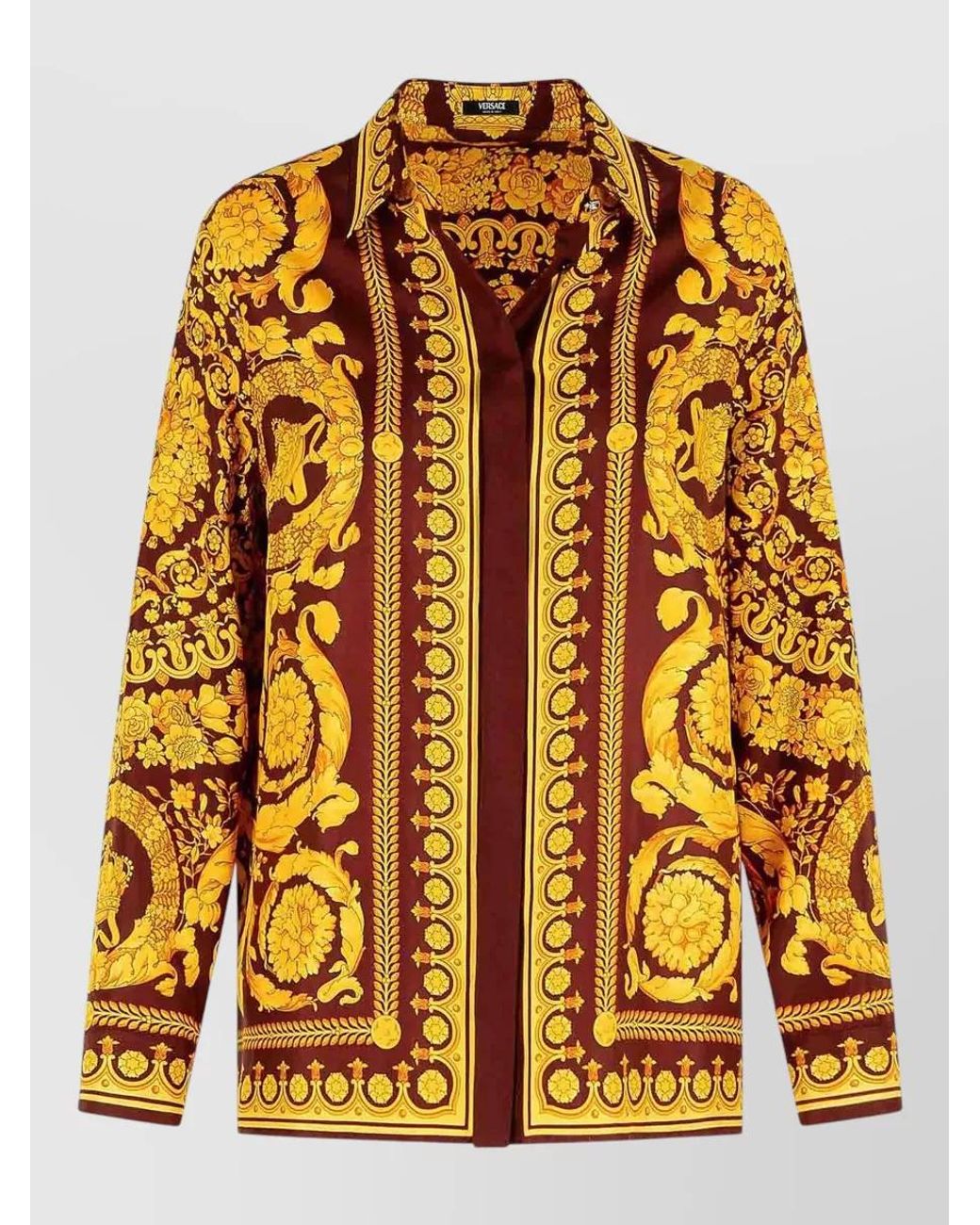 Versace Yellow Baroque Heritage Print Shirt