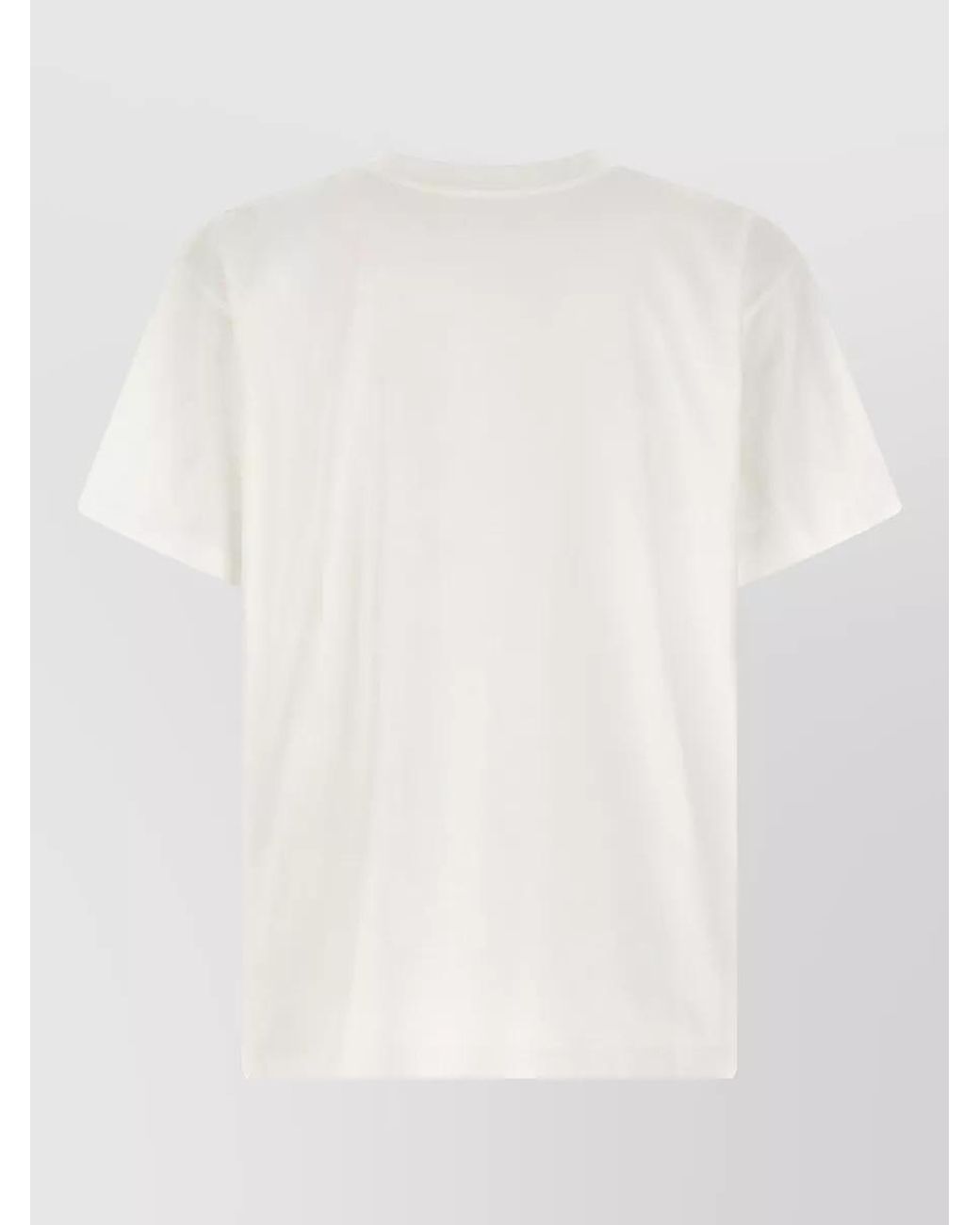 MM6 by Maison Margiela White Cotton Graphic Print Short-Sleeve T-Shirt for men