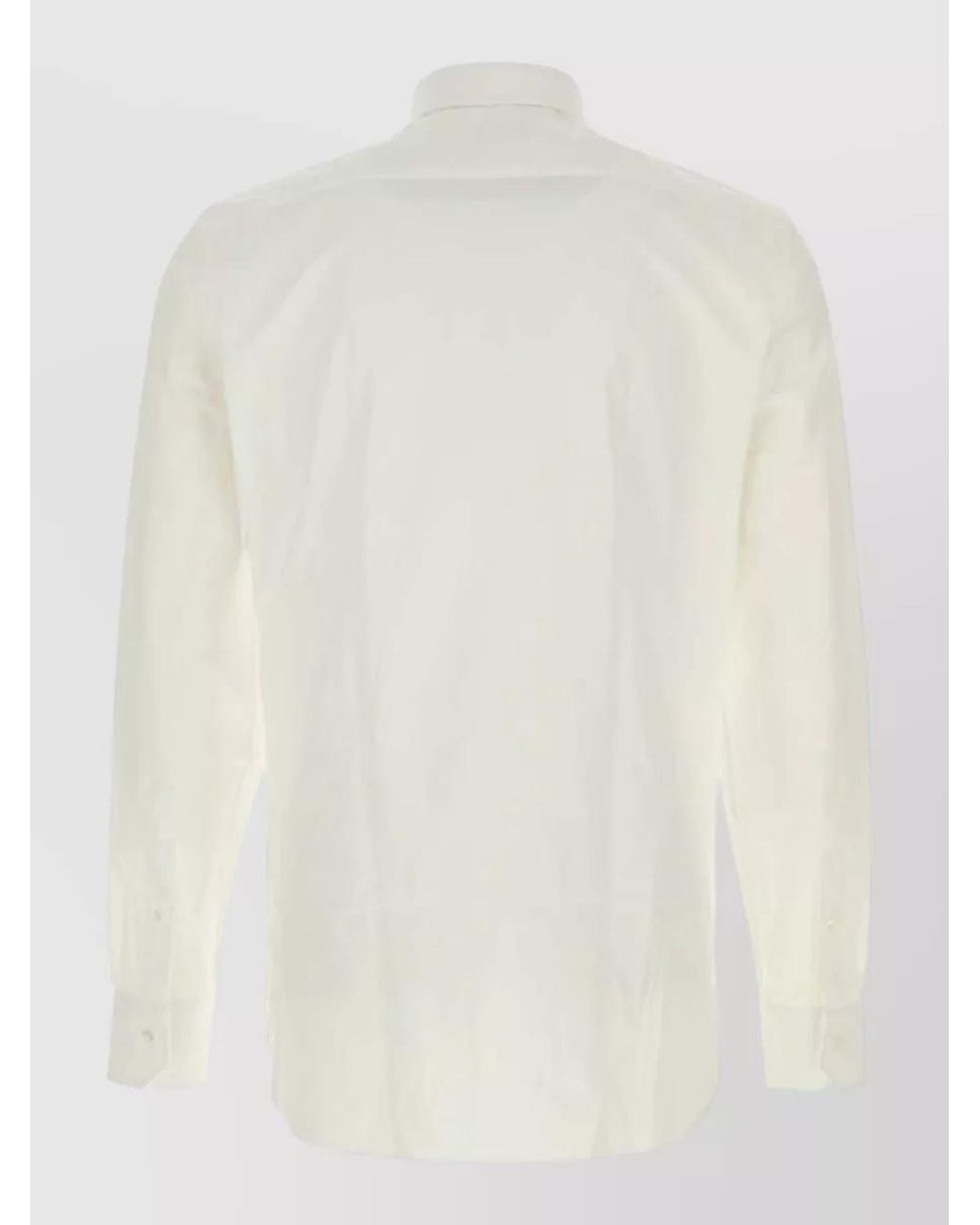 Zegna White Cotton Poplin Shirt for men