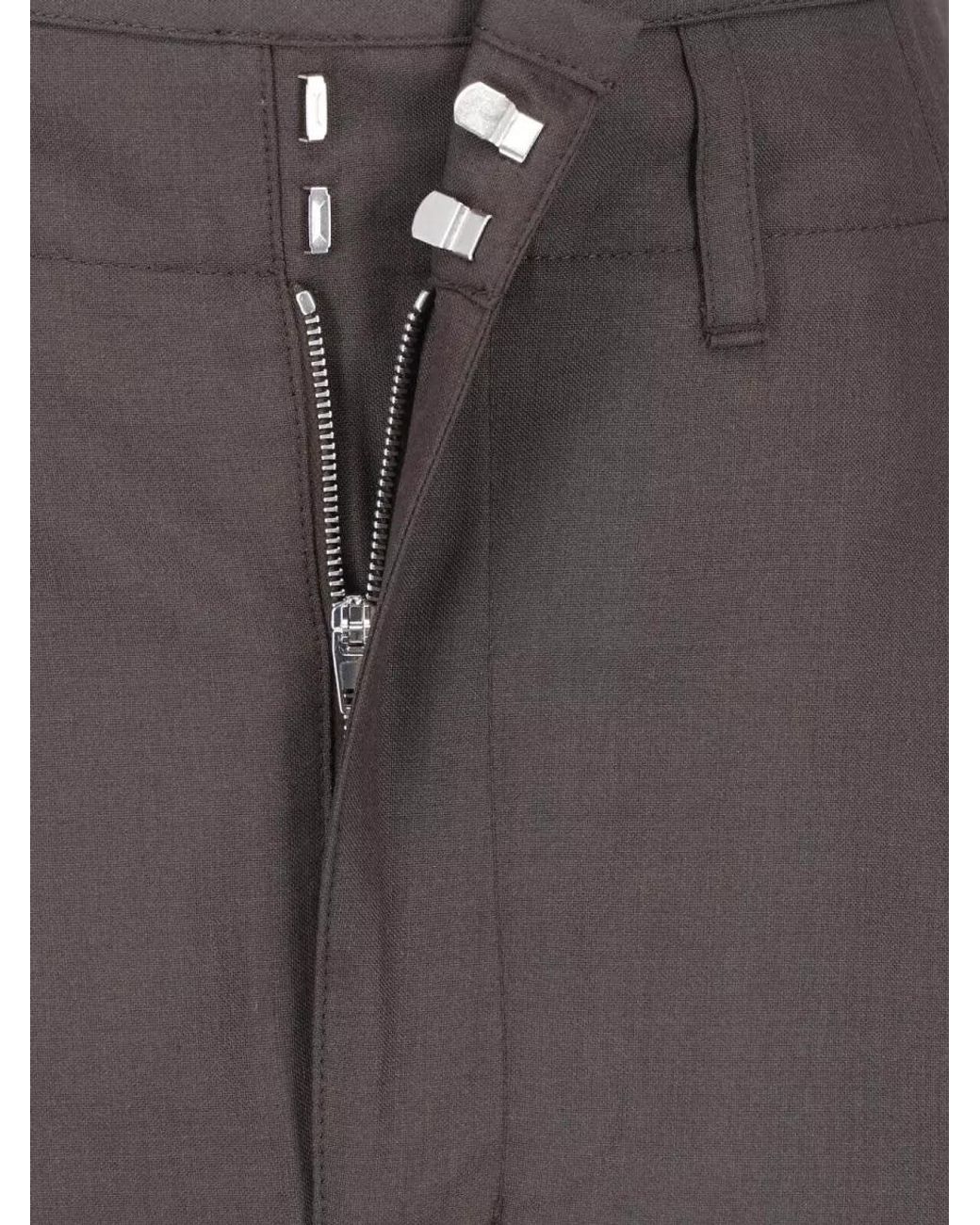 Lemaire Gray Straight-Leg Tailored Trousers