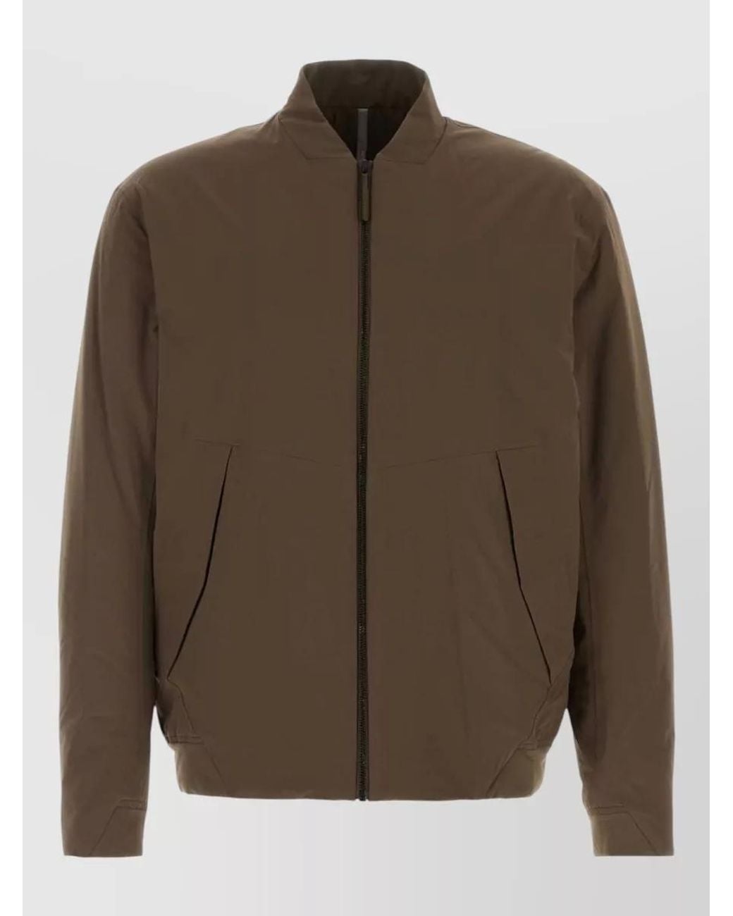 Veilance Brown Quilted Bomber Jacket for men