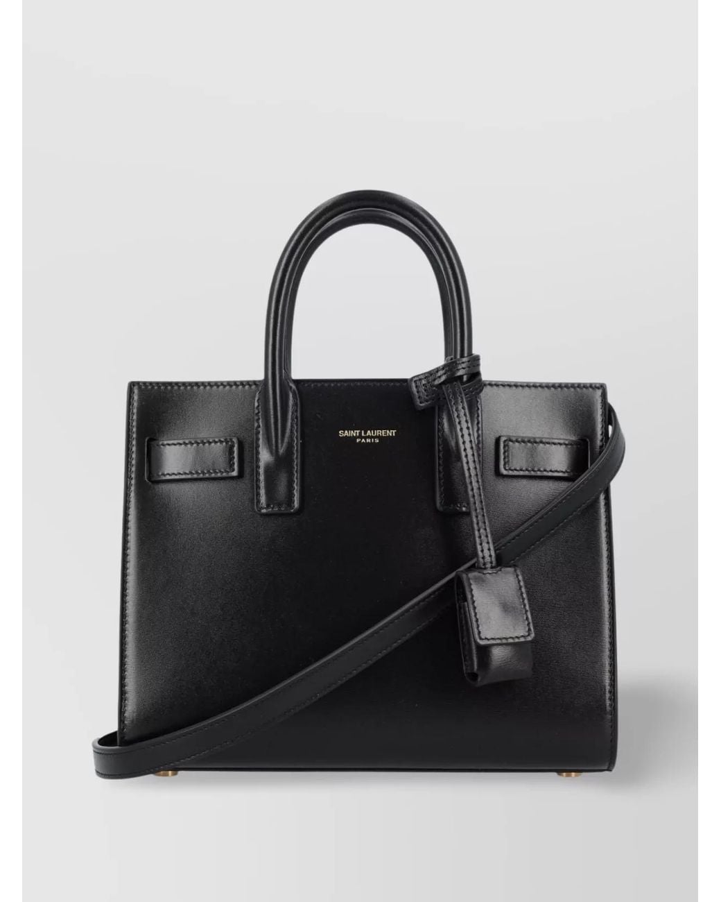 Saint Laurent Black Sac De Jour Nano Leather Tote Bag