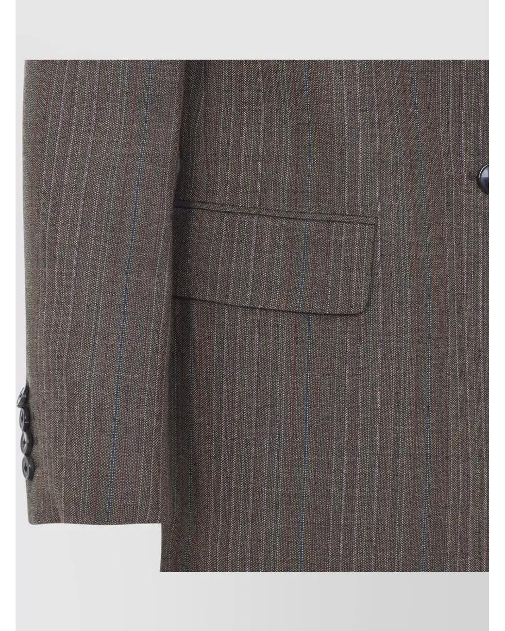 Dries Van Noten Gray Wool Checked Double-Breasted Blazer