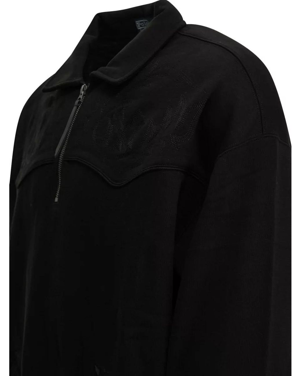 Polo Ralph Lauren Black Polo-Collar Lightweight Jacket for men