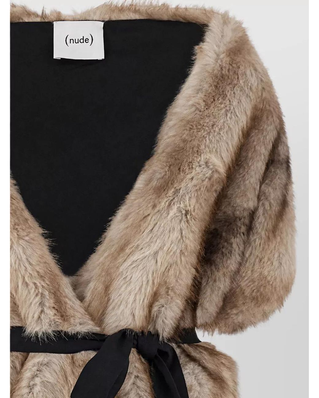 Nude Multicolor Faux Fur Stole