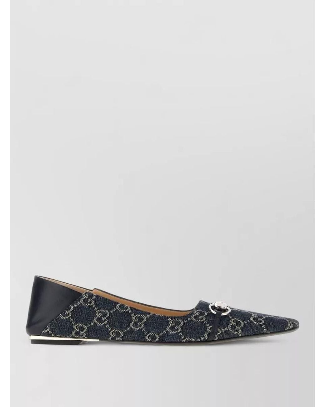 Gucci Multicolor Denim Ballerina Flats