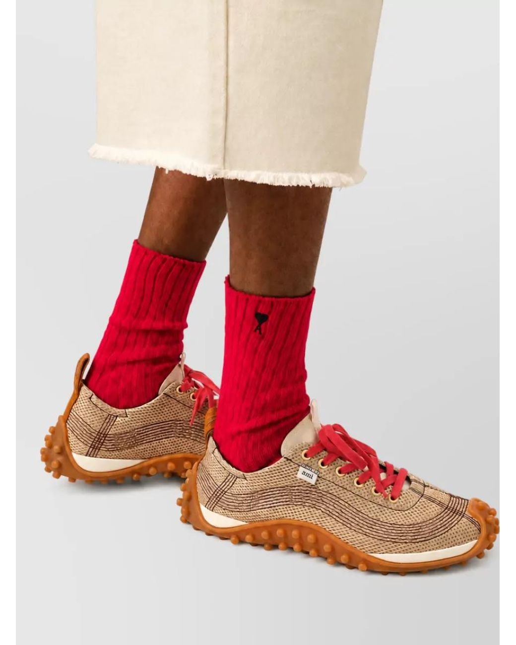 AMI Embroidered Socks