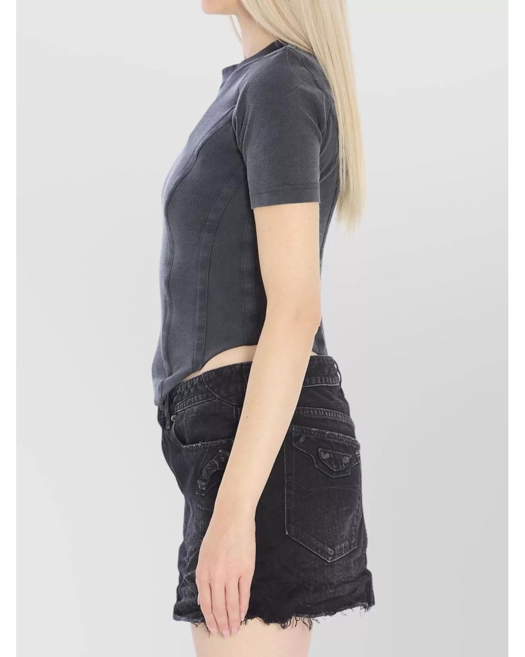 Balenciaga Gray Corseted T-Shirt