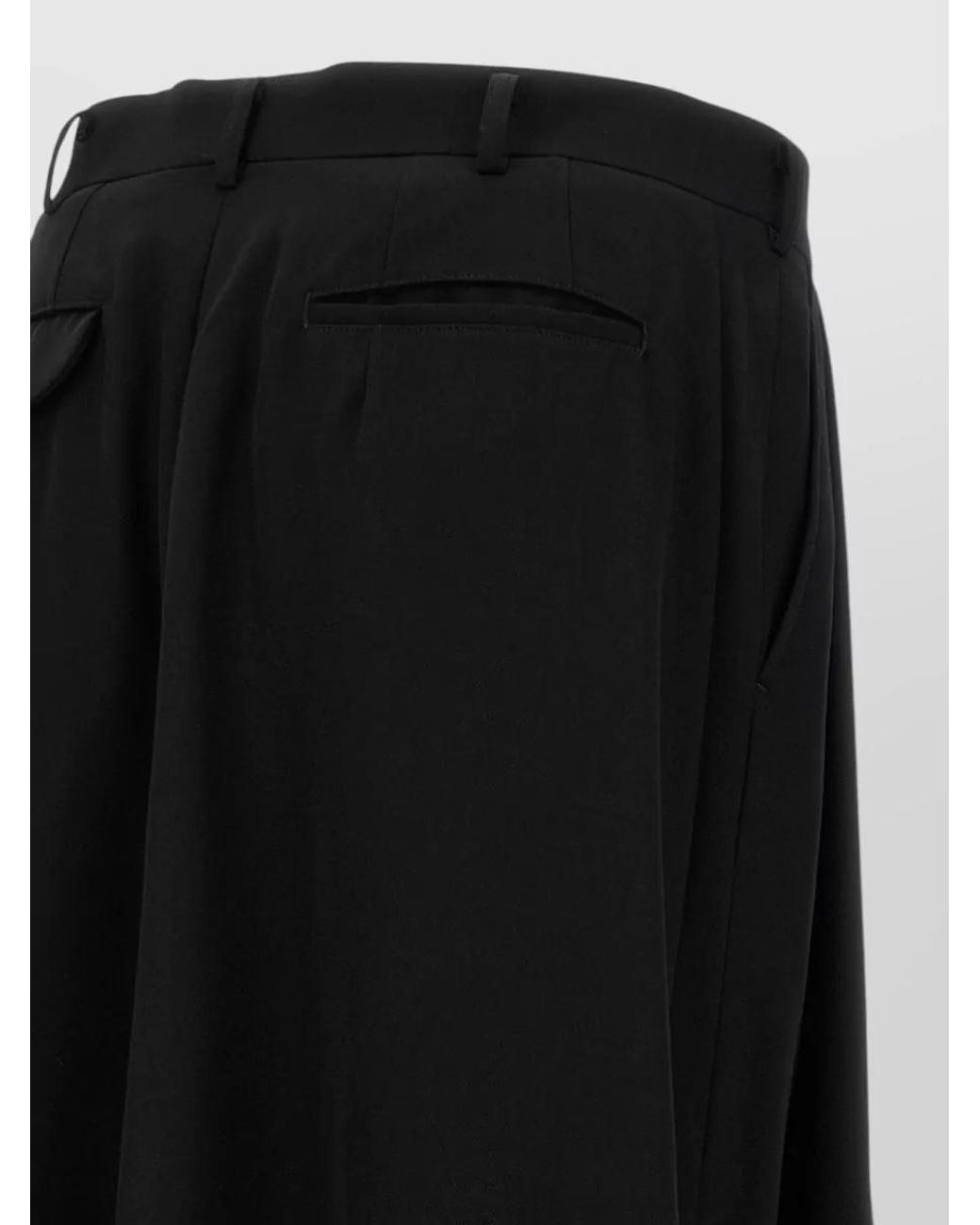 Comme des Garçons Black Wool Straight-Leg Hybrid Trousers for men
