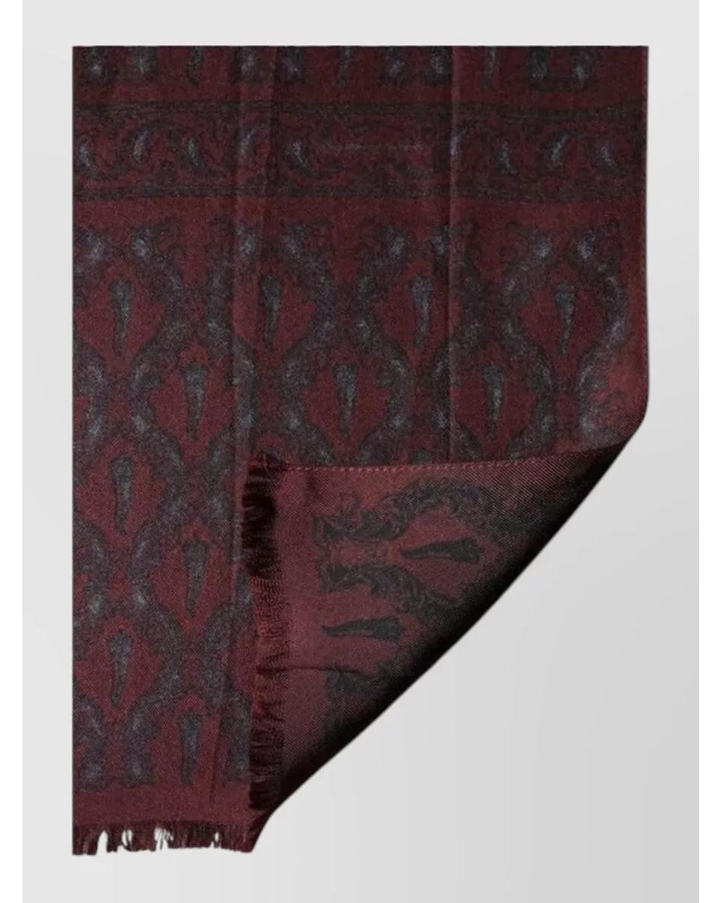 Dolce & Gabbana Purple Silk Paisley Scarf for men