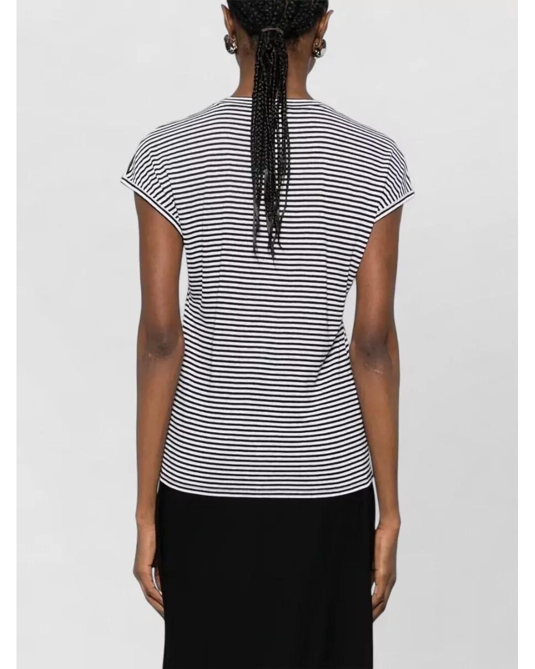 Tom Ford Blue Striped Viscose T-Shirt