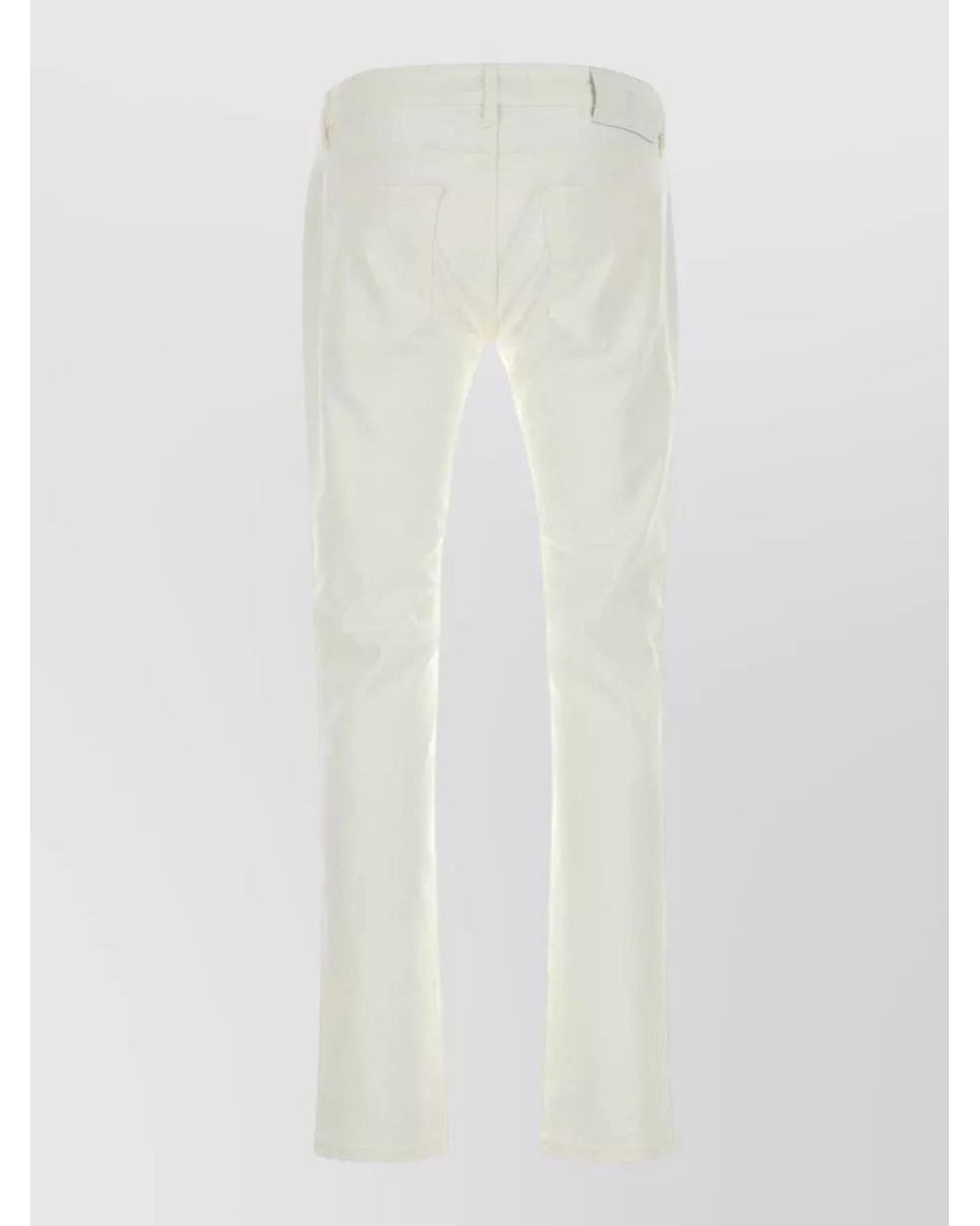 PT Torino White Stretch Denim Jeans for men