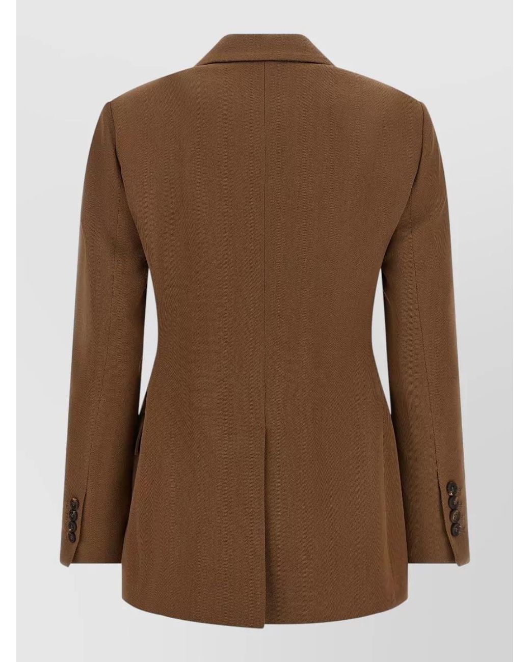 Brunello Cucinelli Brown Virgin Wool Double-Breasted Blazer