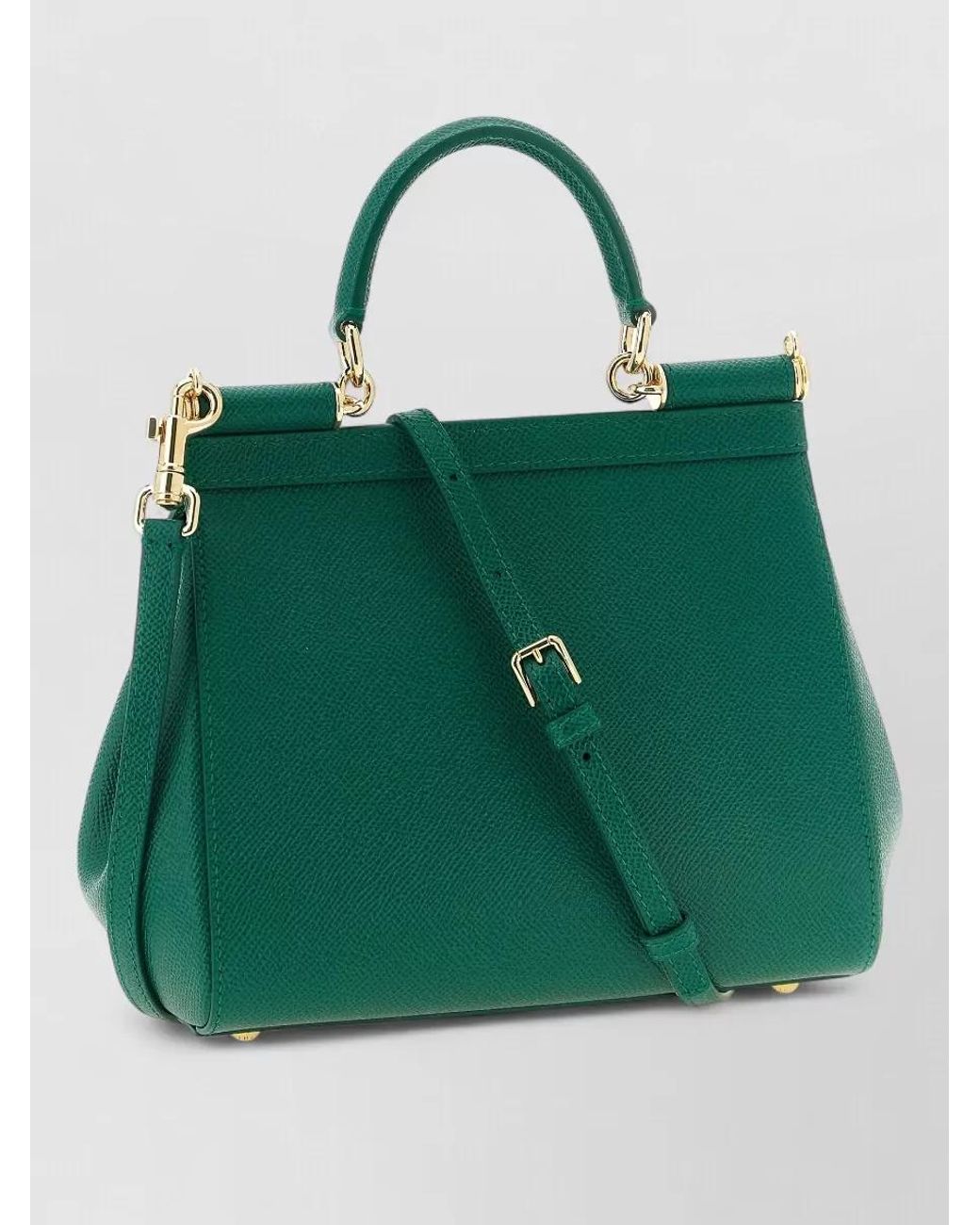 Dolce & Gabbana Green Sicily Small Leather Shoulder Bag