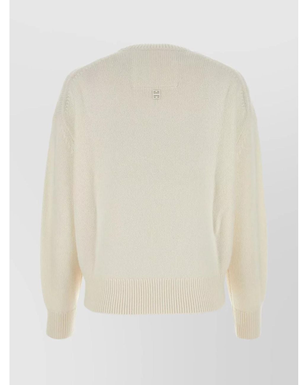 Givenchy White Loose Fit Cashmere Knitwear
