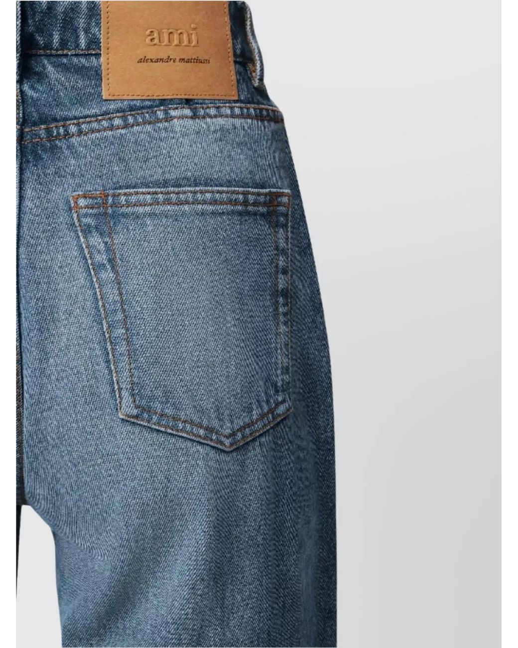AMI Blue Denim Flared Jeans