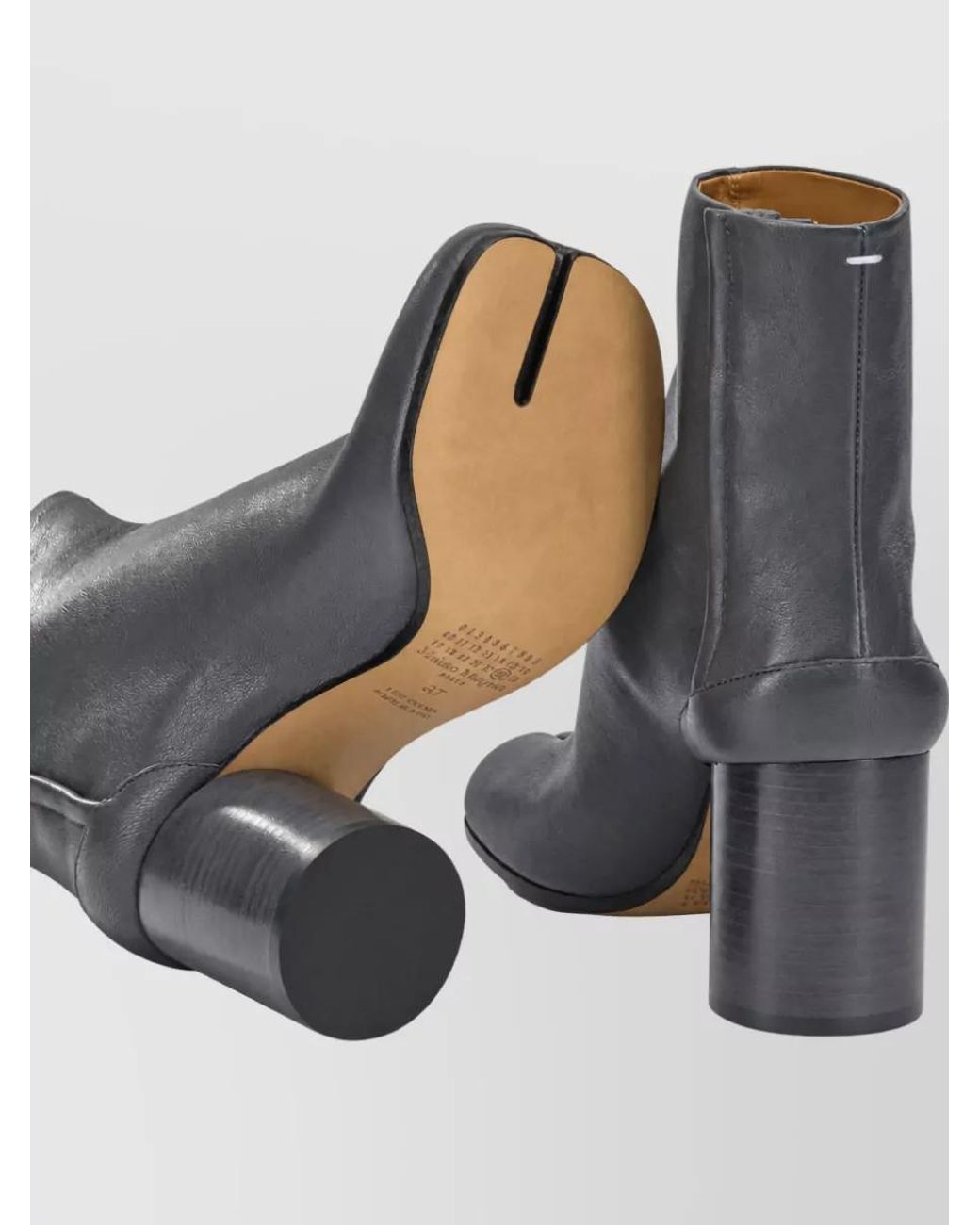 Maison Margiela Gray Leather Ankle Boots