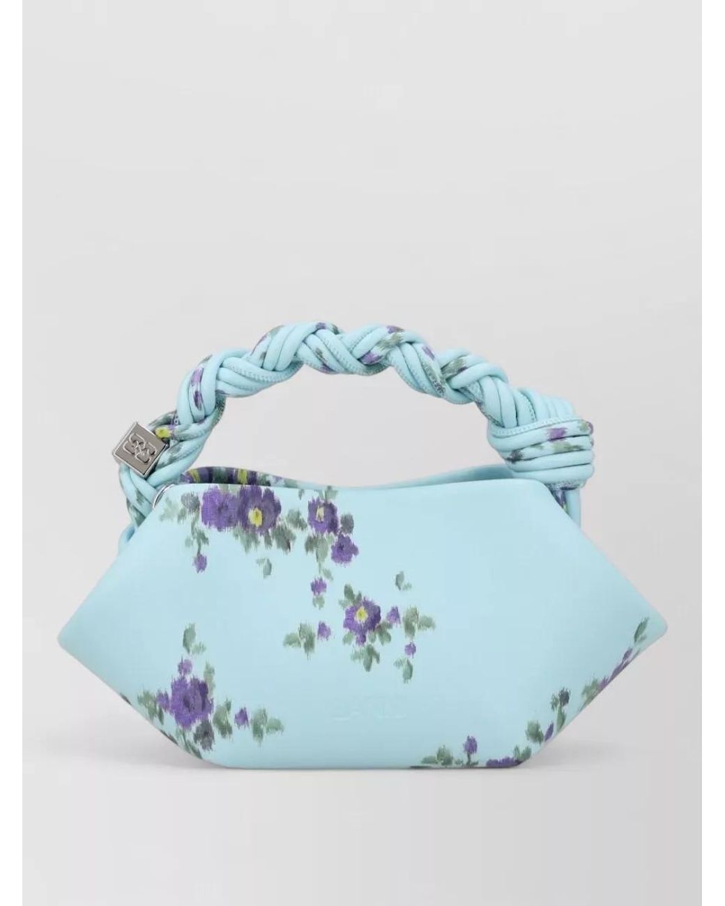 Ganni Blue Bou Mini Leather Shoulder Bag
