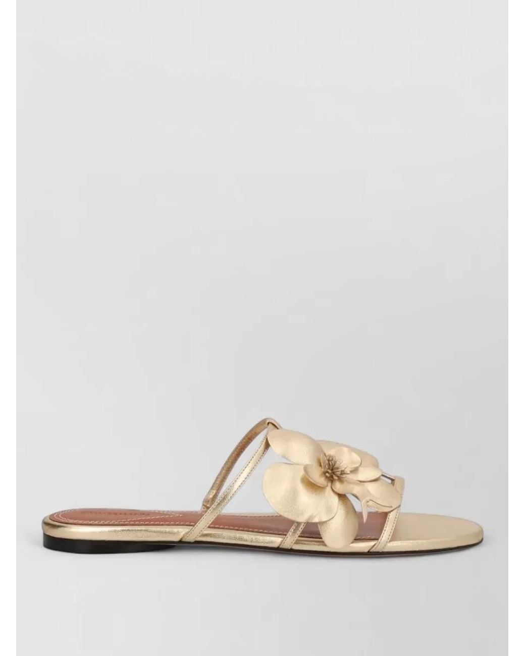 Zimmermann Natural Leather Asymmetric Slides