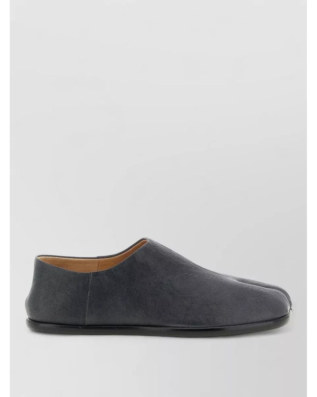 Maison Margiela Gray Leather Tabi Babouche Loafers for men