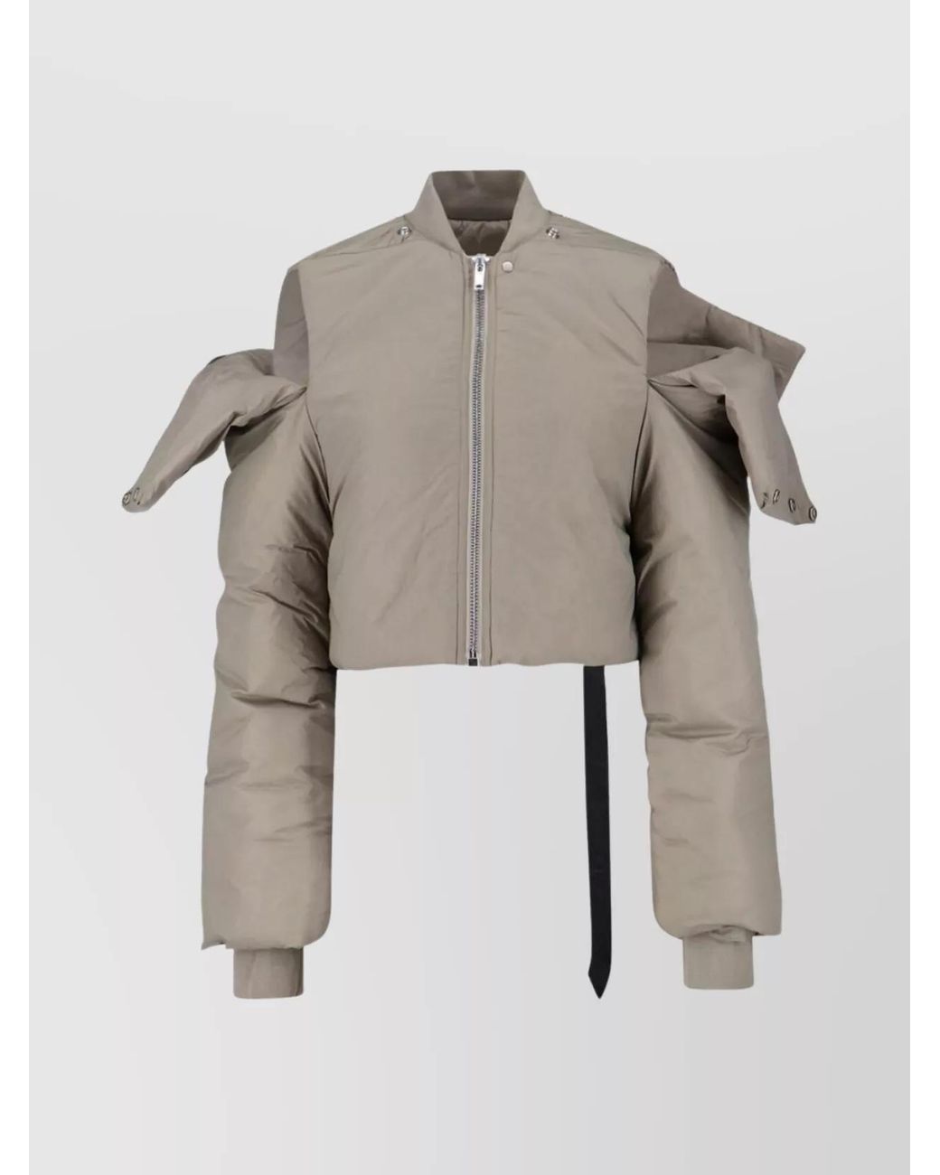 Rick Owens Natural Comfortable Long Sleeve Padded Jacket