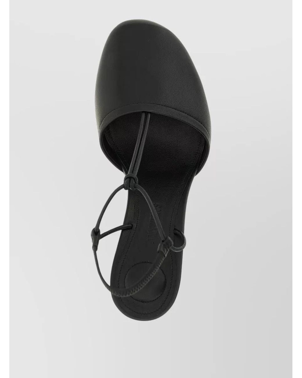 Jacquemus Metallic Leather Asymmetric Heel Mules