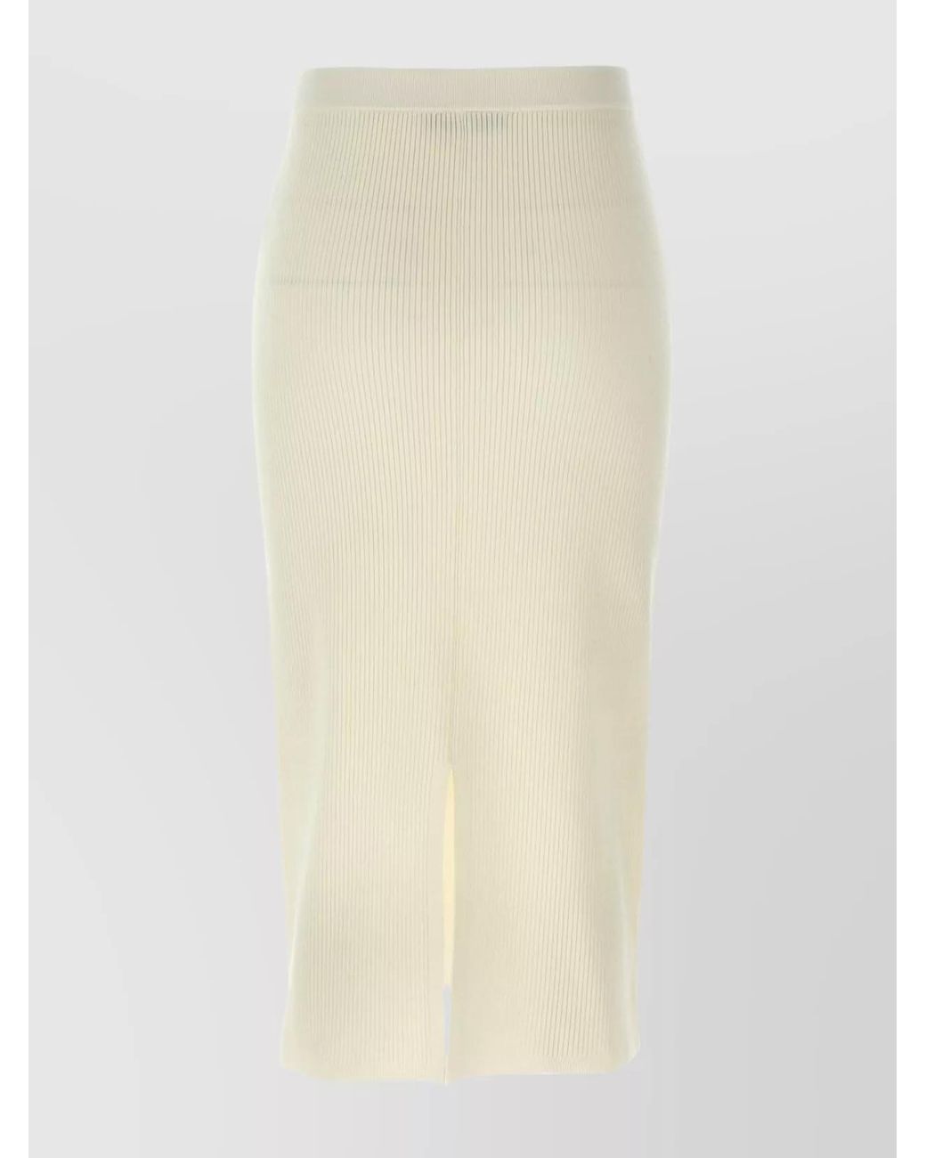 Alessandra Rich Natural Cashmere Midi Skirt