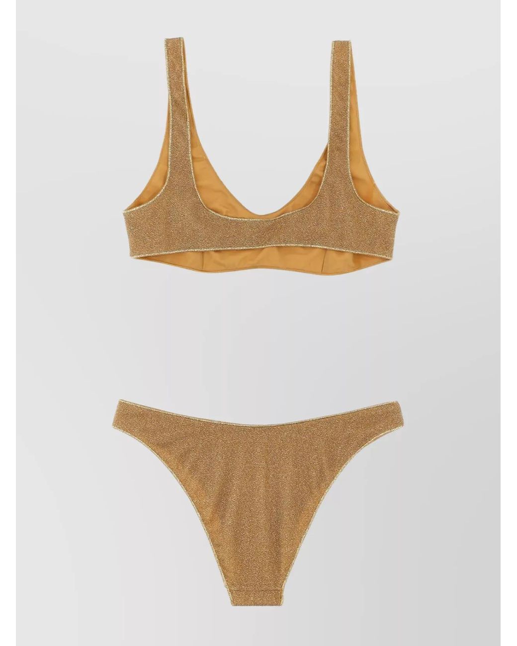 Oseree White Glitter Bikini Set