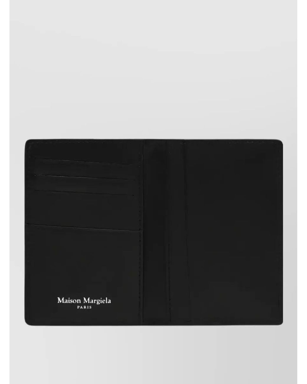 Maison Margiela Black Leather Card Holder for men