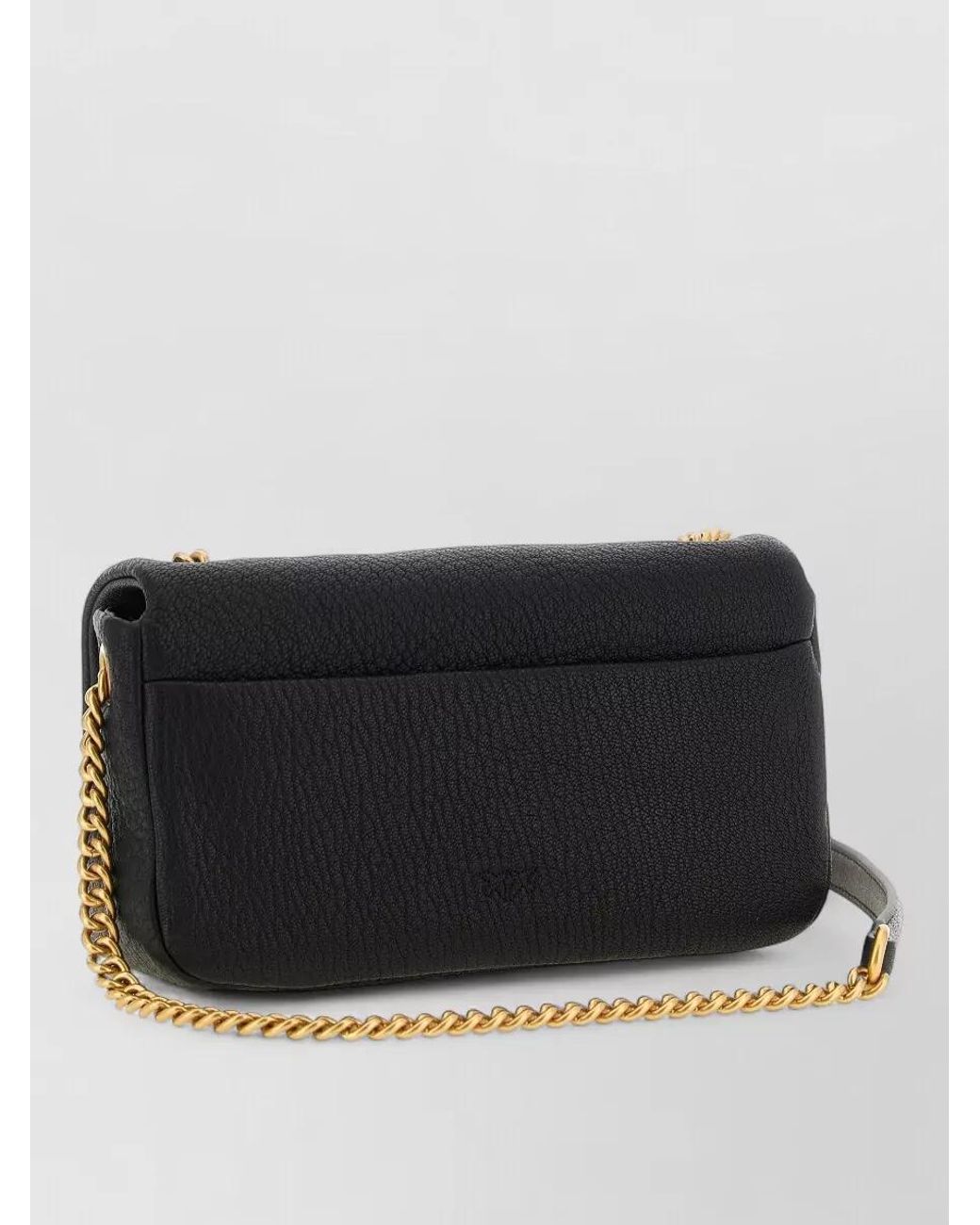 Pinko White Love Bag Lamb Leather Shoulder Bag