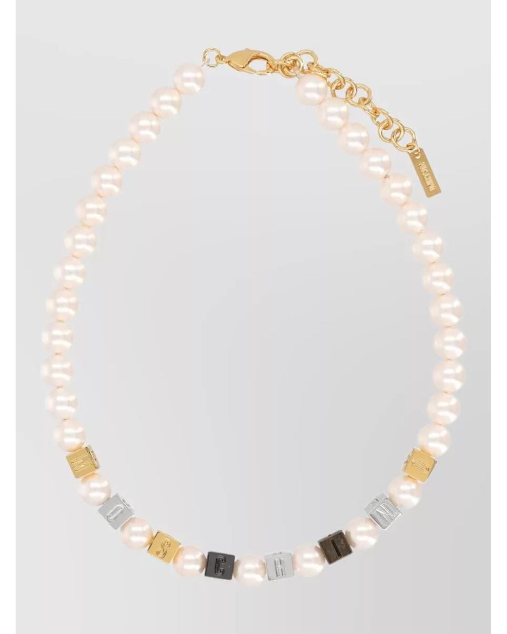 Moschino White Pearl Necklace