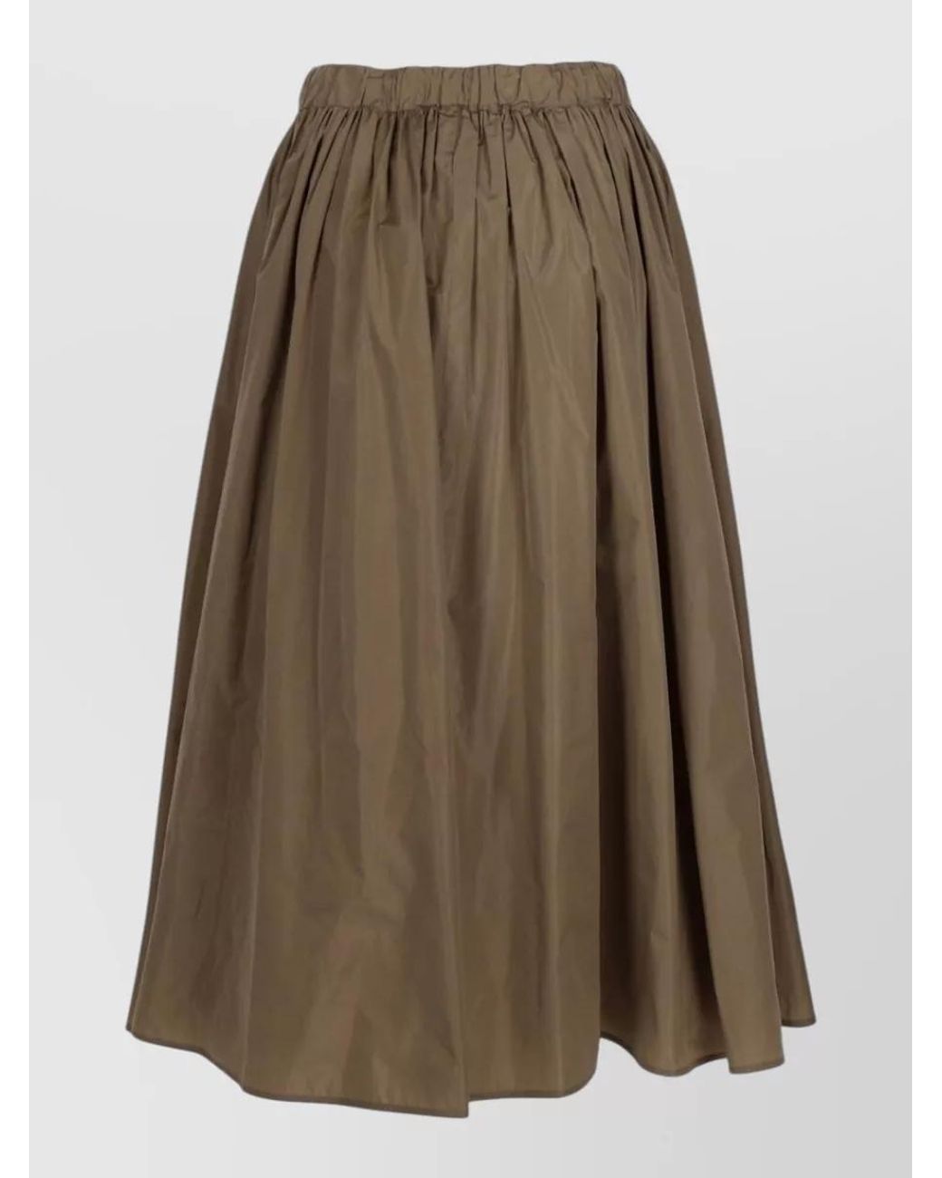 Max Mara Brown Silk Blend Midi Skirt