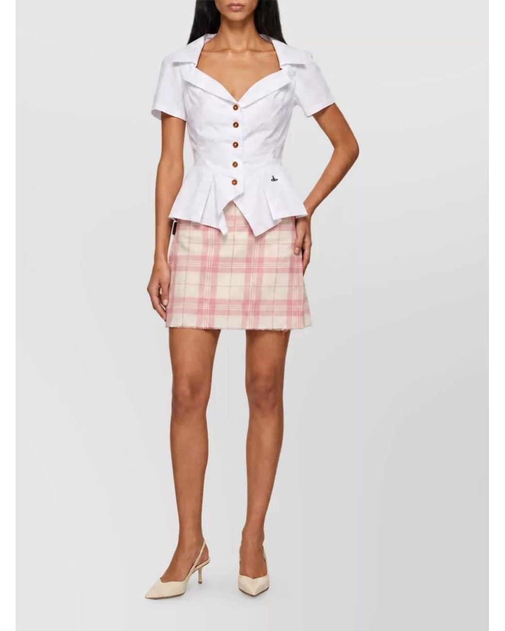 Vivienne Westwood White Long-Sleeve Blouse
