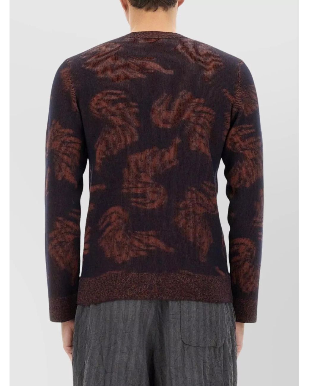 Dries Van Noten Purple Jacquard Knit Jumper for men